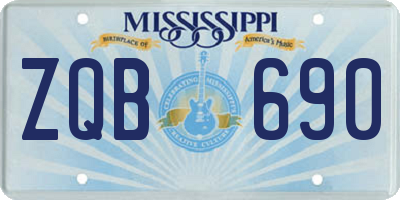 MS license plate ZQB690