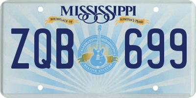 MS license plate ZQB699
