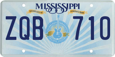 MS license plate ZQB710