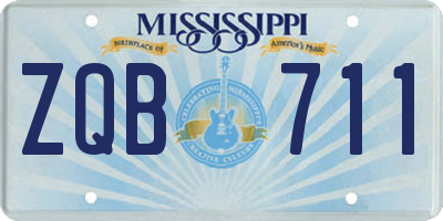 MS license plate ZQB711