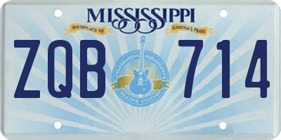 MS license plate ZQB714