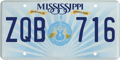 MS license plate ZQB716