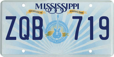 MS license plate ZQB719