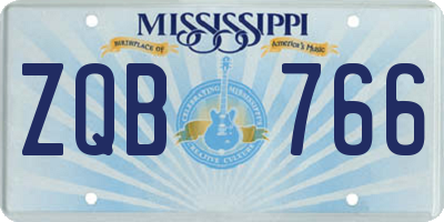 MS license plate ZQB766