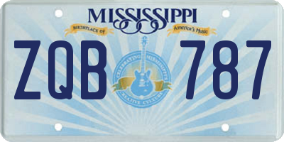 MS license plate ZQB787