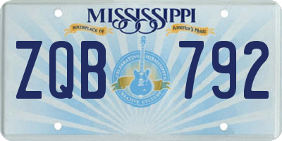 MS license plate ZQB792