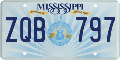 MS license plate ZQB797