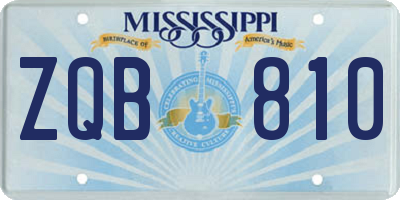 MS license plate ZQB810