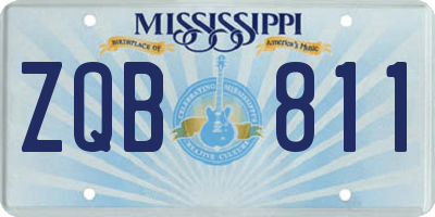 MS license plate ZQB811