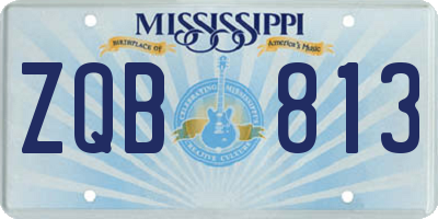 MS license plate ZQB813