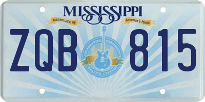 MS license plate ZQB815