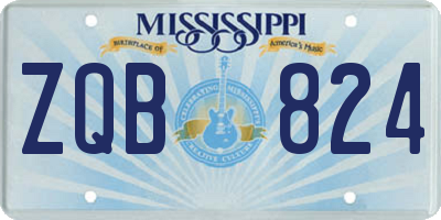 MS license plate ZQB824
