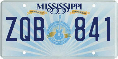 MS license plate ZQB841