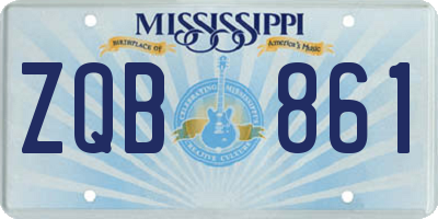 MS license plate ZQB861