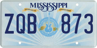 MS license plate ZQB873