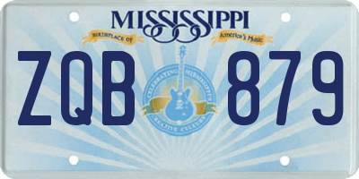 MS license plate ZQB879