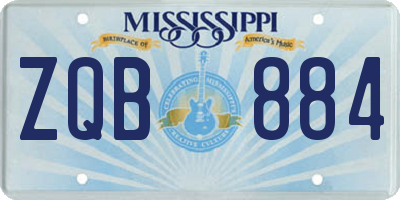 MS license plate ZQB884