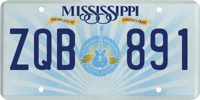 MS license plate ZQB891