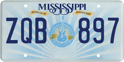 MS license plate ZQB897