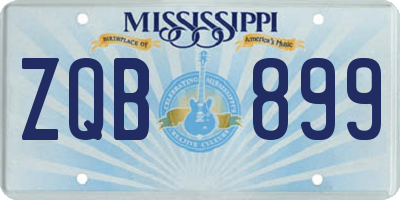 MS license plate ZQB899