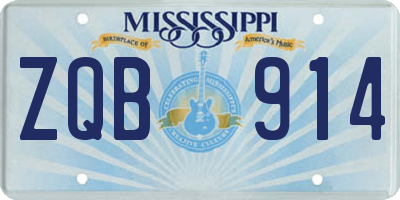 MS license plate ZQB914