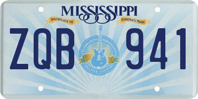 MS license plate ZQB941