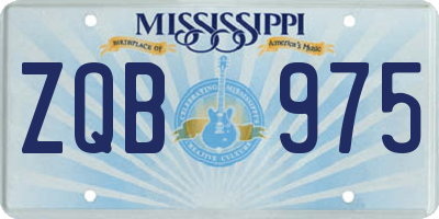 MS license plate ZQB975