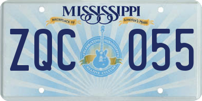 MS license plate ZQC055