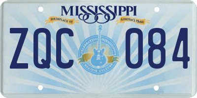 MS license plate ZQC084