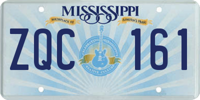 MS license plate ZQC161
