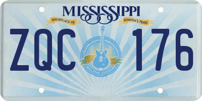 MS license plate ZQC176