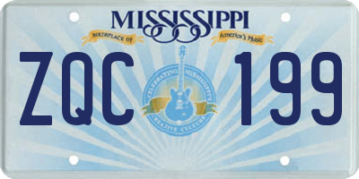 MS license plate ZQC199