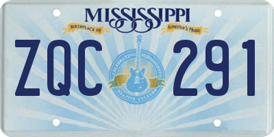 MS license plate ZQC291