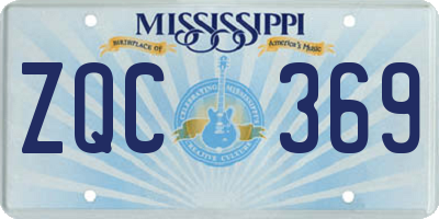 MS license plate ZQC369