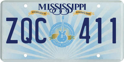MS license plate ZQC411