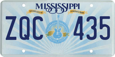 MS license plate ZQC435