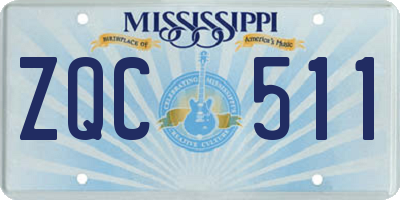 MS license plate ZQC511