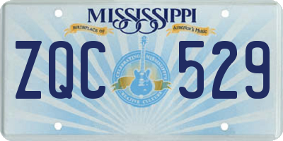 MS license plate ZQC529