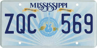 MS license plate ZQC569