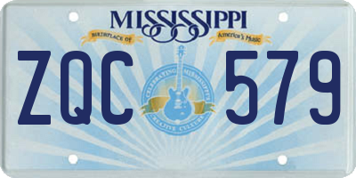 MS license plate ZQC579