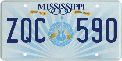 MS license plate ZQC590