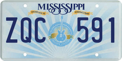 MS license plate ZQC591