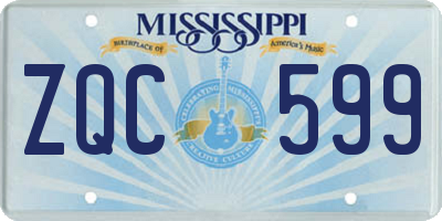 MS license plate ZQC599