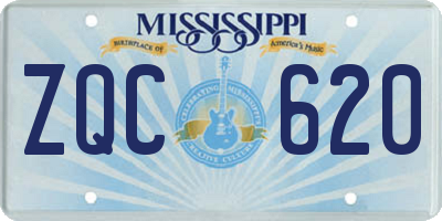 MS license plate ZQC620