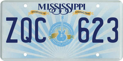 MS license plate ZQC623
