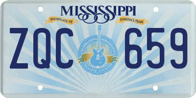 MS license plate ZQC659