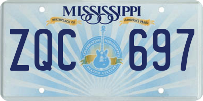MS license plate ZQC697