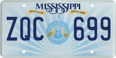 MS license plate ZQC699
