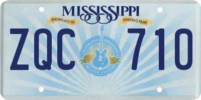 MS license plate ZQC710