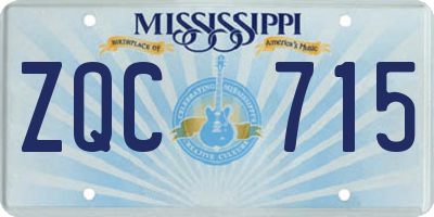 MS license plate ZQC715